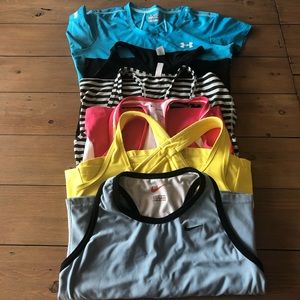 Workout Tops Nike, Gap and other size small